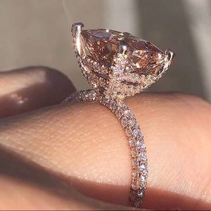 NEW 6CT Morganite 18k Rose Gold Ring! So beautifu💍